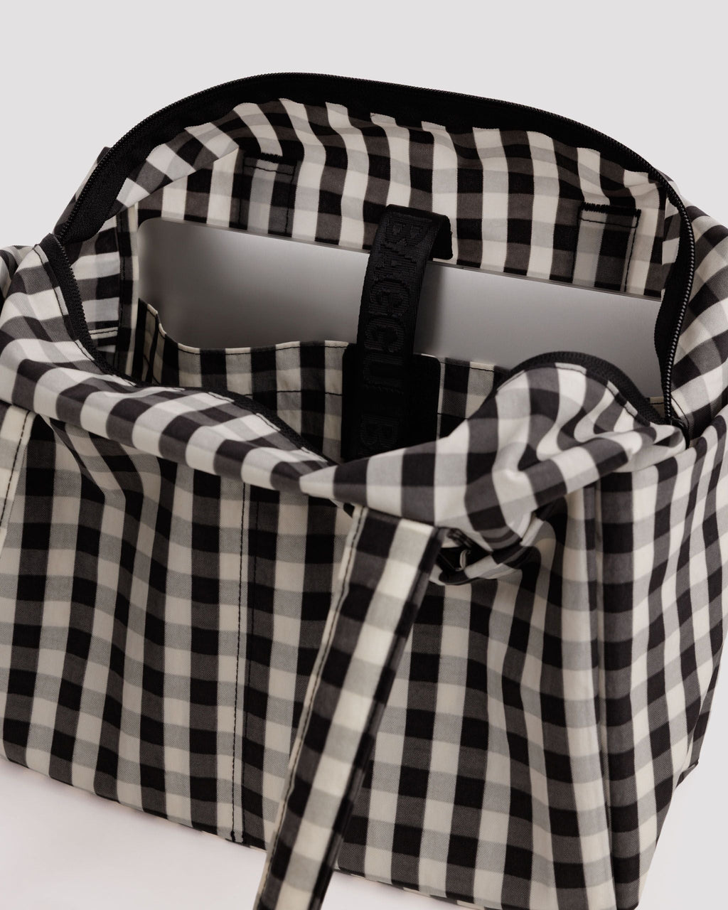 Everyday Cloud Bag in Black and Cream Gingham - Practical Use