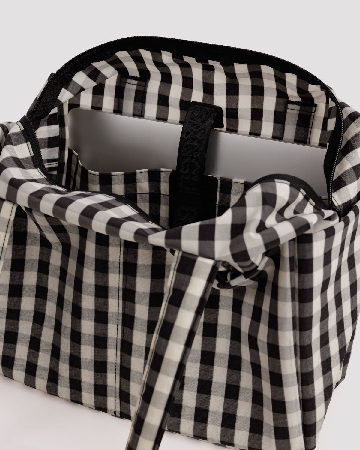 Everyday Cloud Bag in Black and Cream Gingham - Practical Use