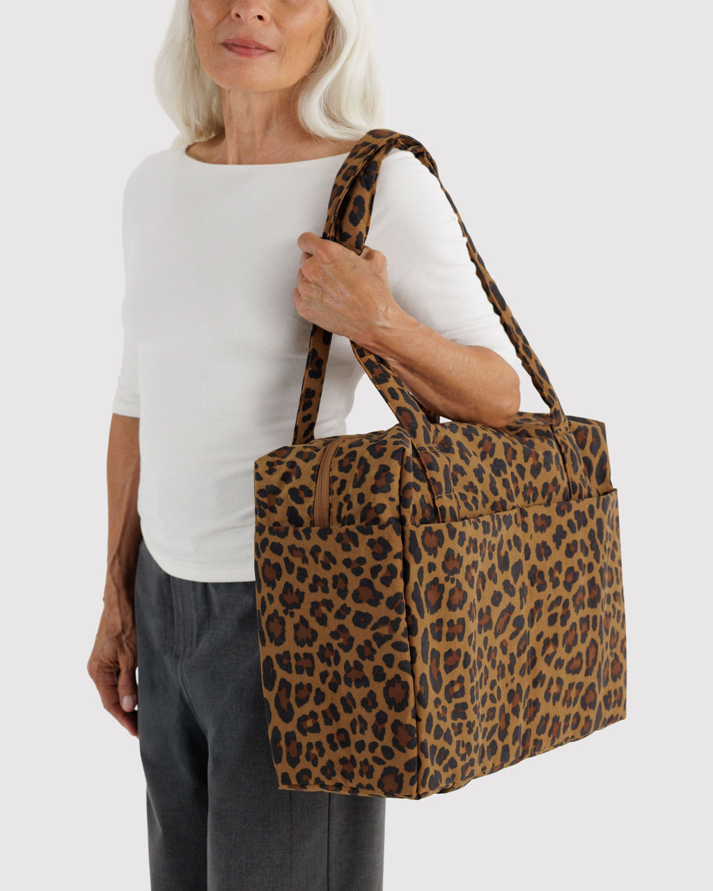 Small Cloud Carry-On in Leopard for Flexible Weekend Travel