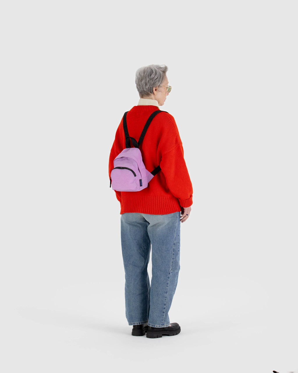 Mini Nylon Backpack in Peony for Easy Hands Free Storage