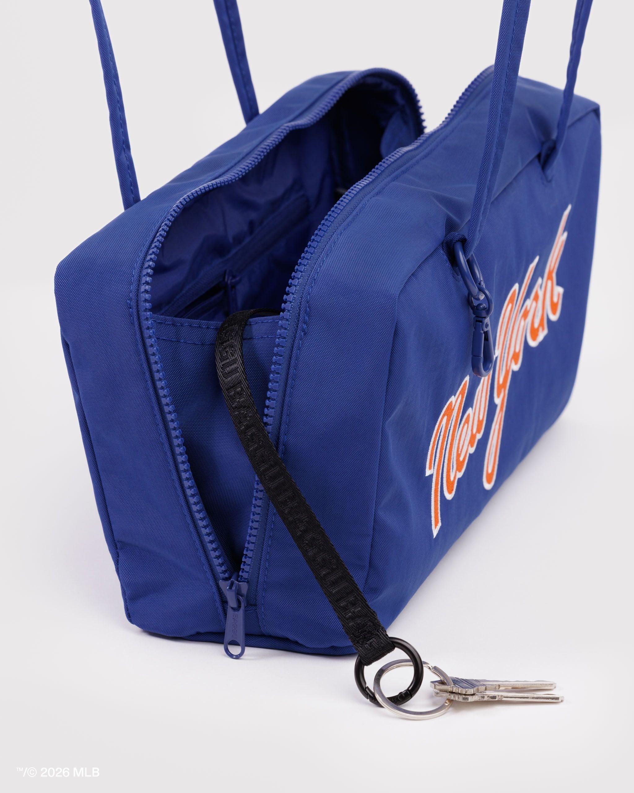 Nylon Bowler Bag in New York MetsTM for Comfortable Crossbody Style