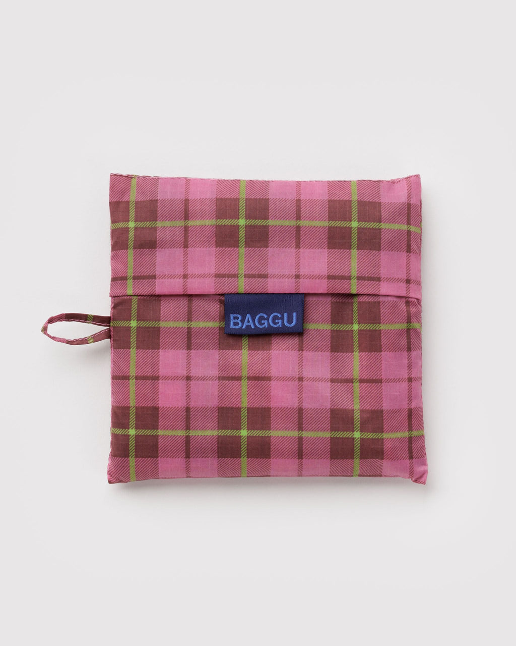Big Baggu in Azalea Pink Tartan for Colorful Daily Shopping