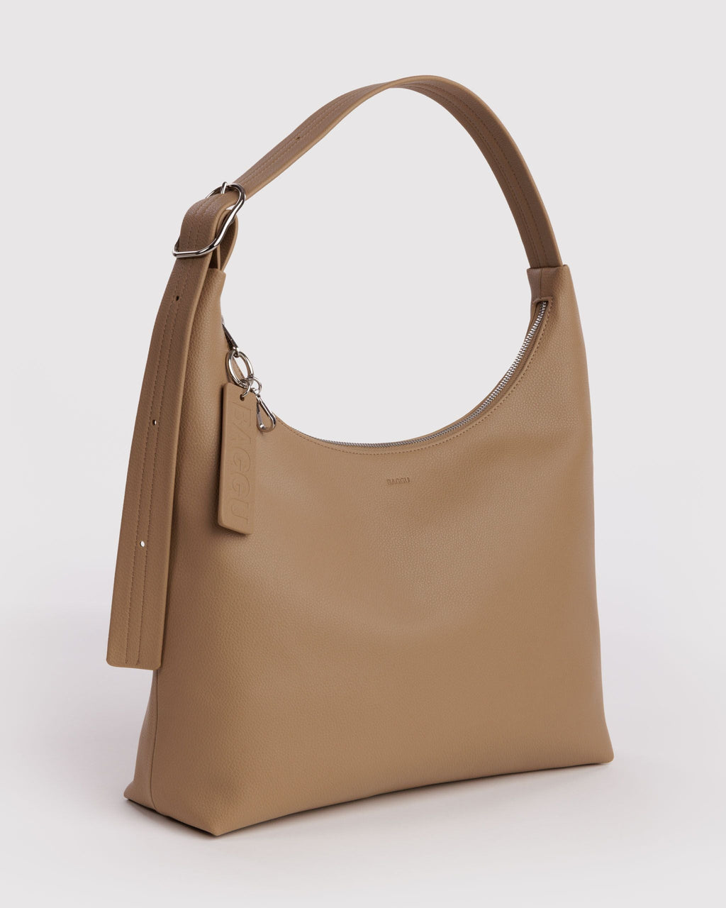 Recycled Leather Shoulder Bag in Dune for Comfortable Crossbody Style