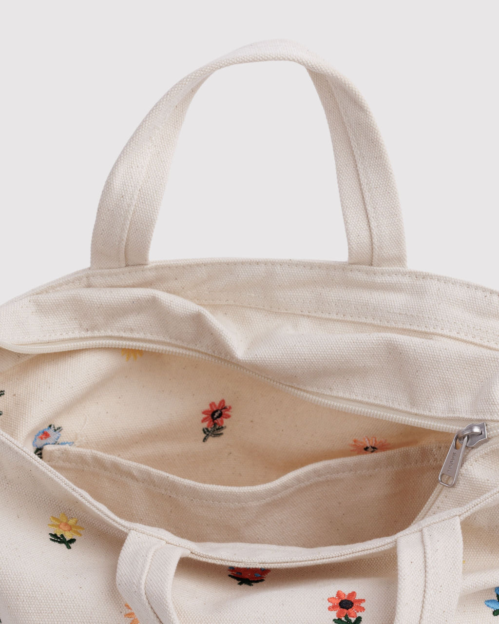 Horizontal Zip Duck Bag in Embroidered Ditsy Floral - Practical Use