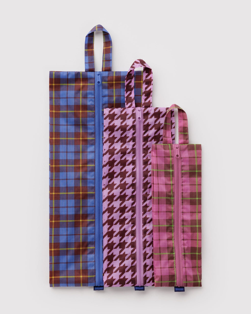 3D Zip Set in Check Mix for Practical Everyday Organizer