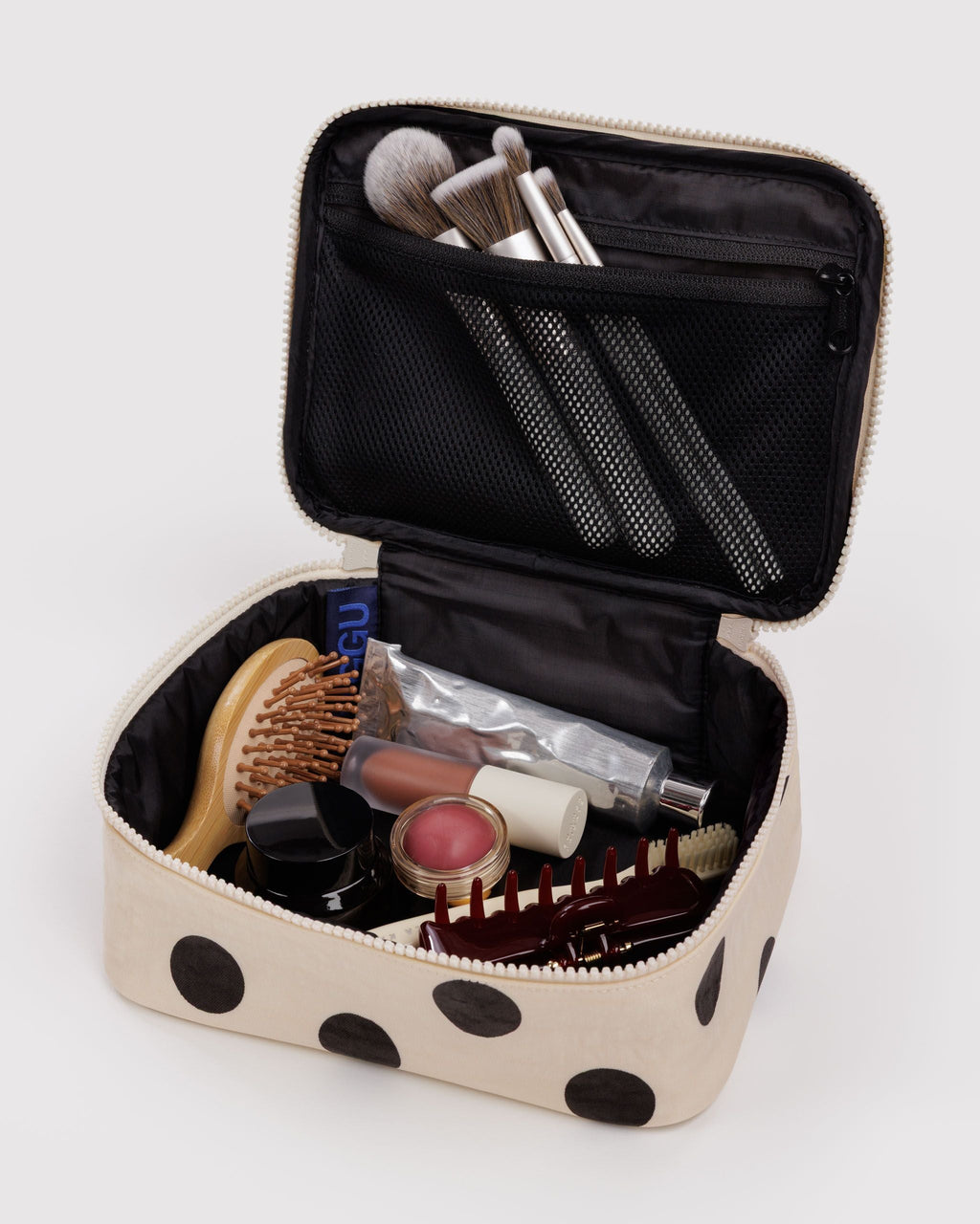 Small Cosmetic Case in Cream and Black Polka Dot - Practical Use