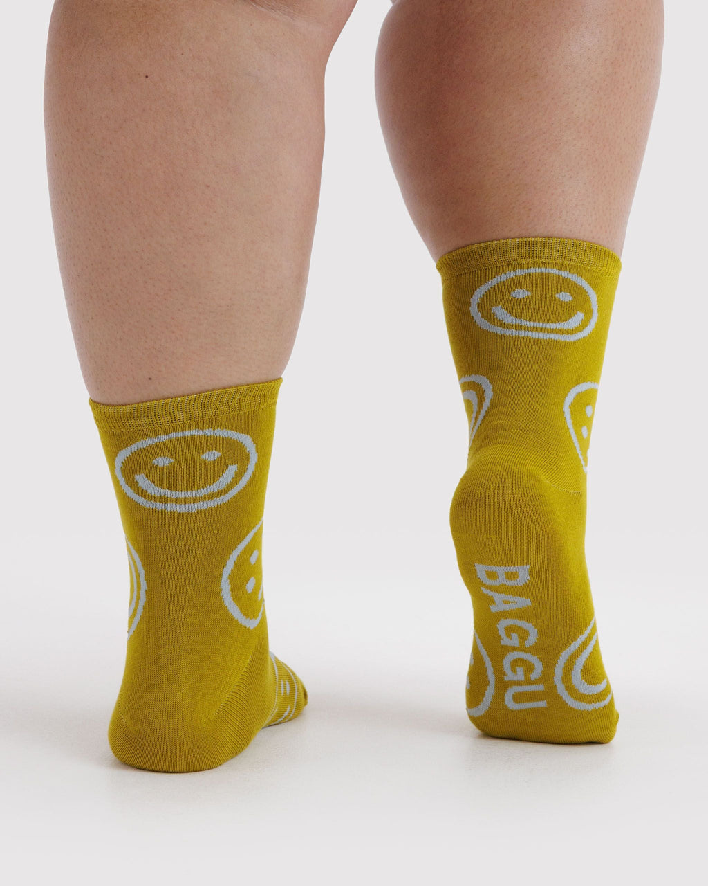 Crew Sock in Ochre Happy for Colorful Everyday Comfort
