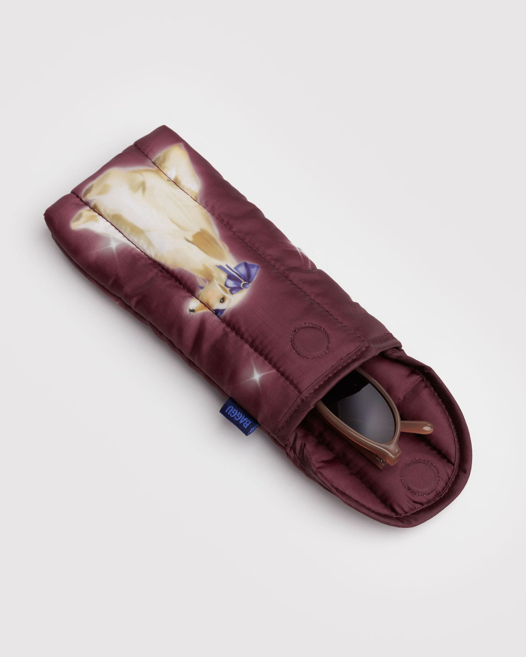 Puffy Glasses Sleeve in Fancy Dogs for Lightweight Device Storage