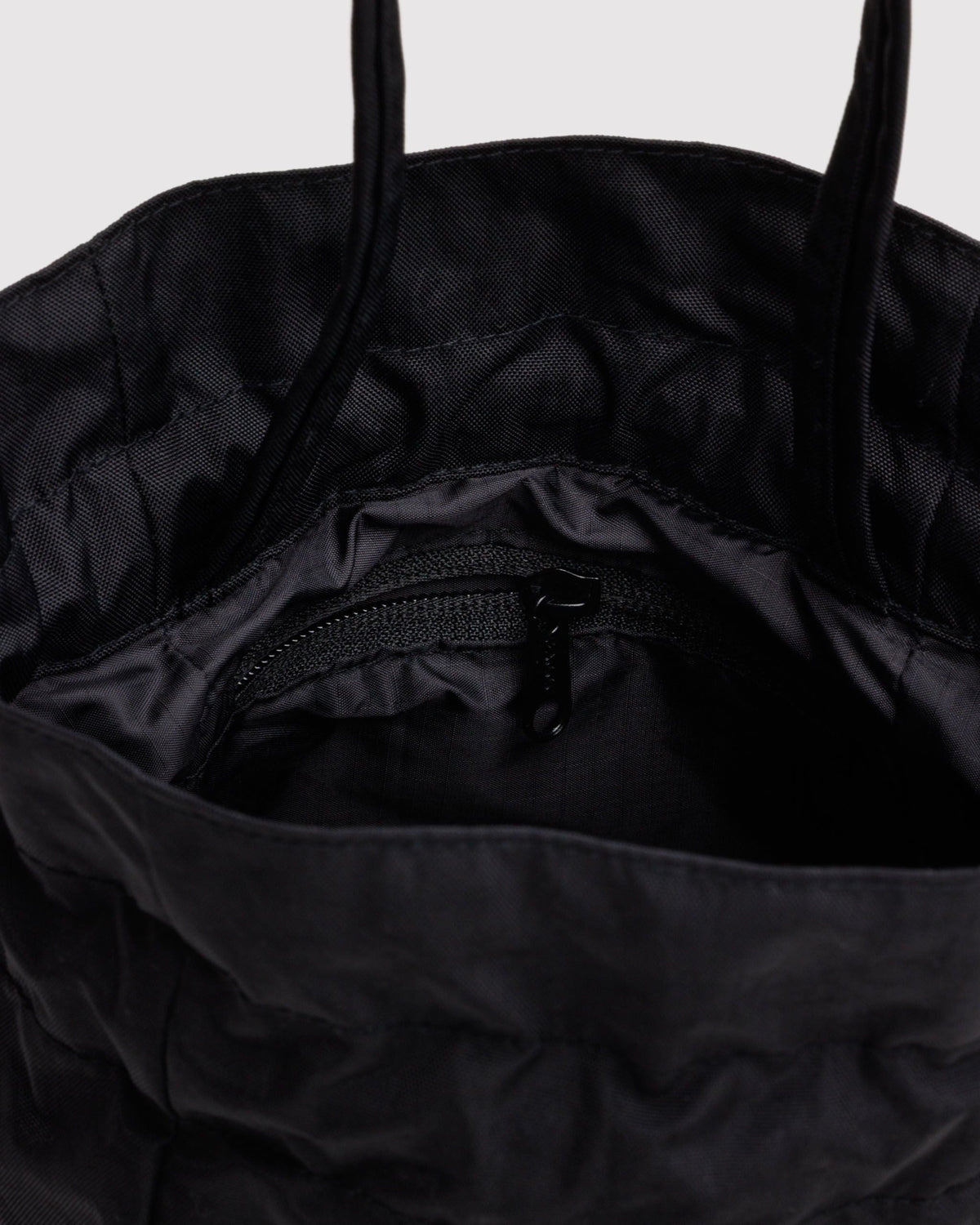 Nylon Drawstring Bag in Black for Comfortable Crossbody Style
