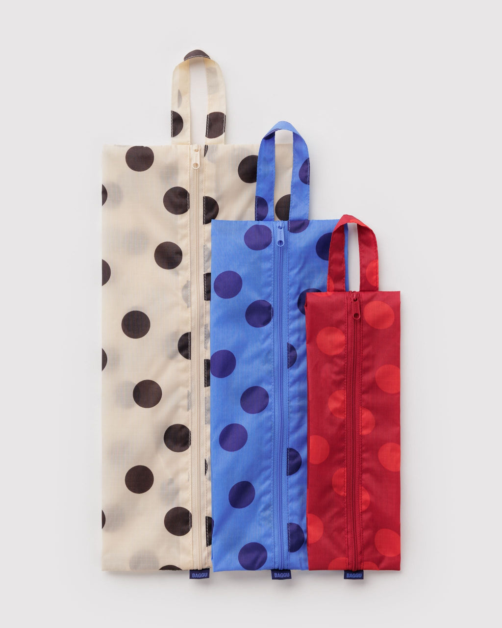 3D Zip Set in Polka Dot Mix for Practical Everyday Organizer