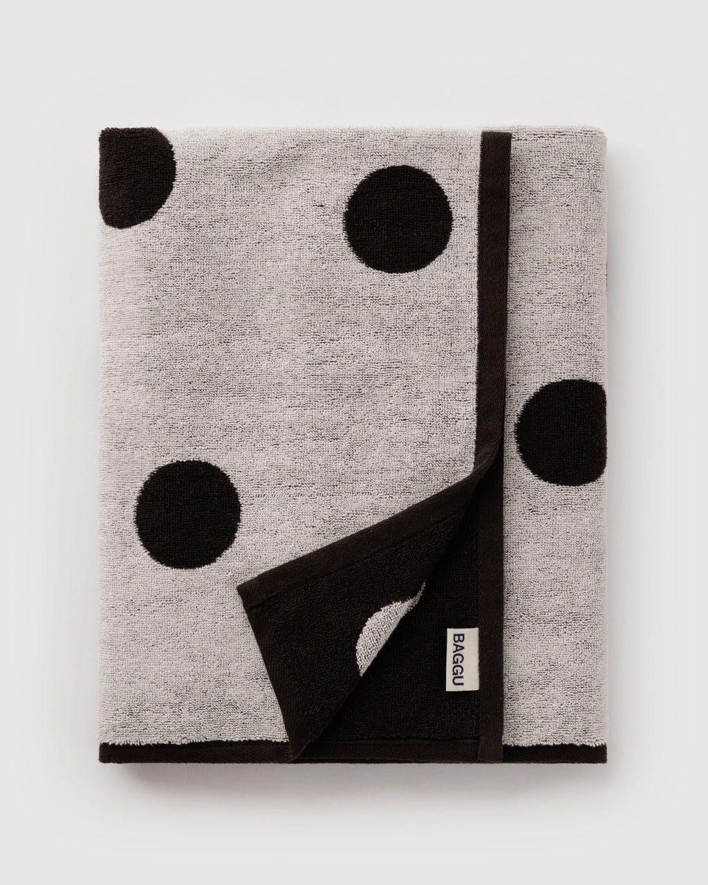 Bath Towel in Cream and Black Polka Dot for Colorful Home Essential