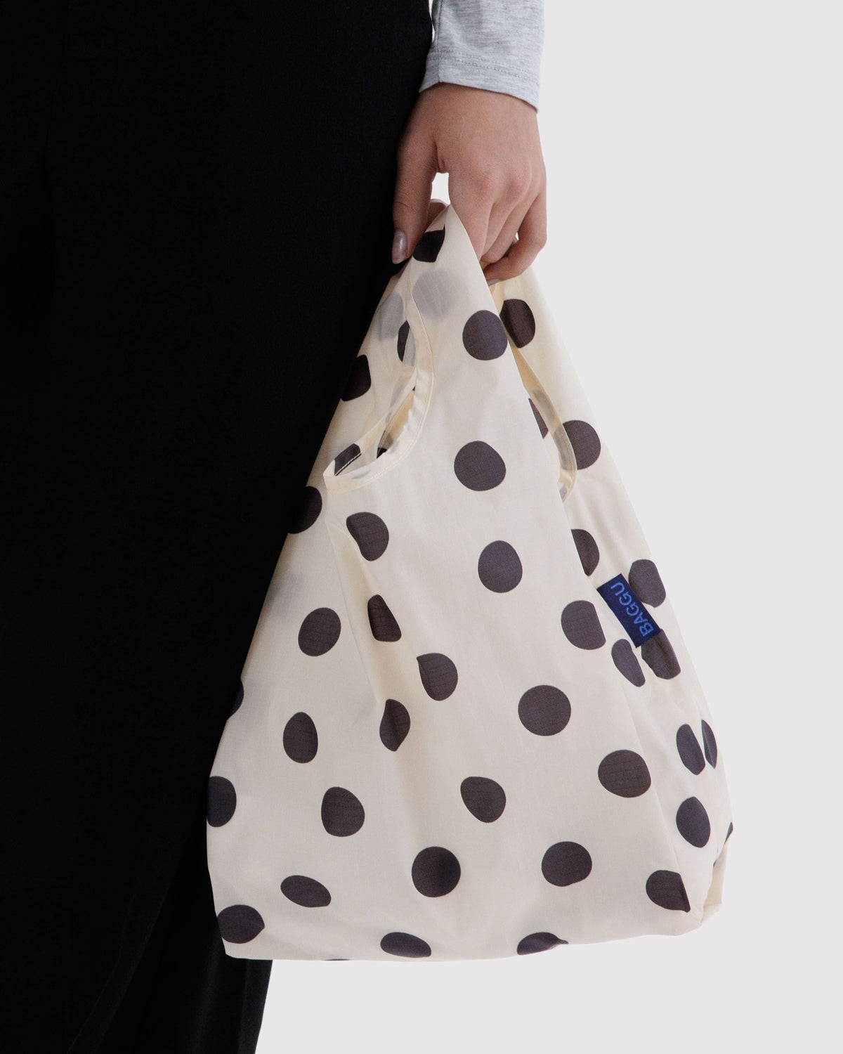 Baby Baggu in Cream and Black Polka Dot for Colorful Daily Shopping