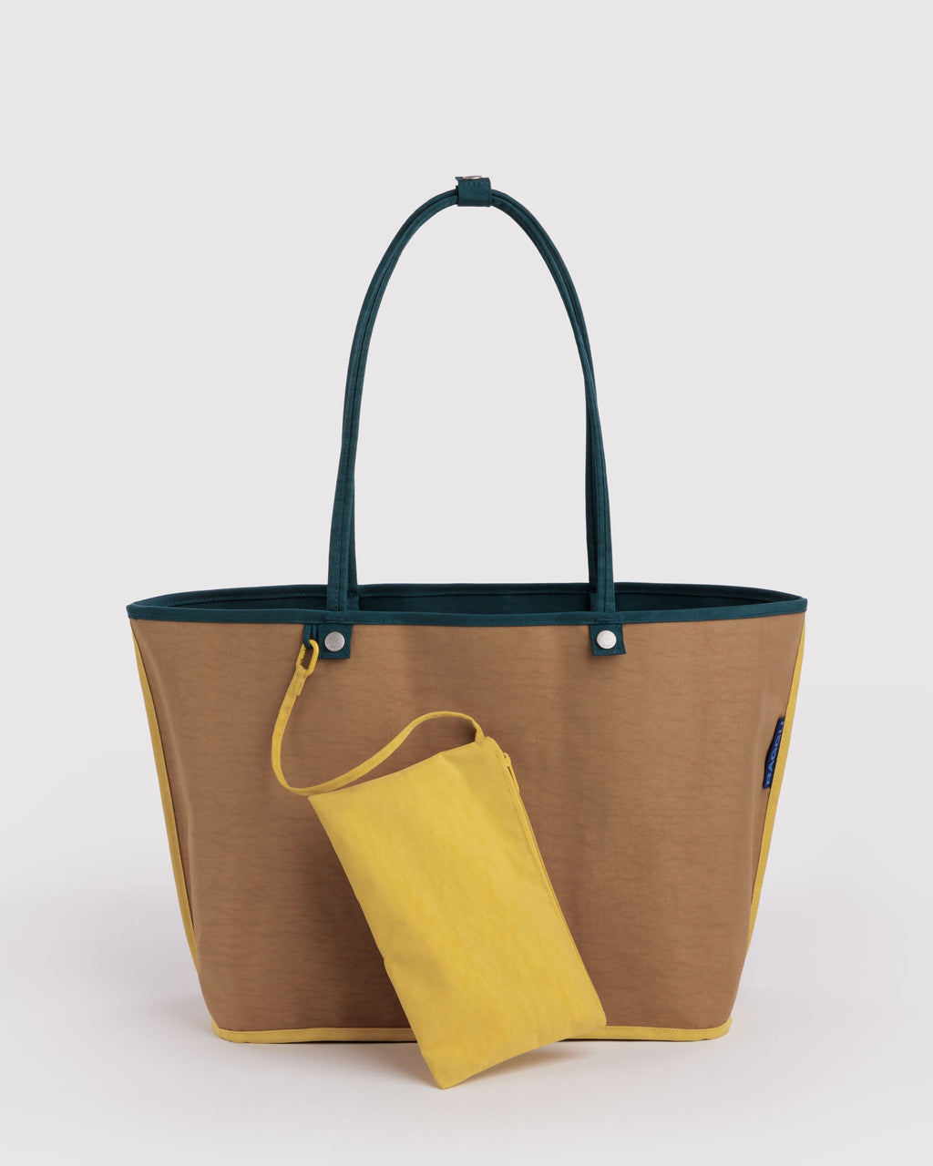 Large Nylon Reversible Tote in Deep Sea Mix for Spacious Casual Carry