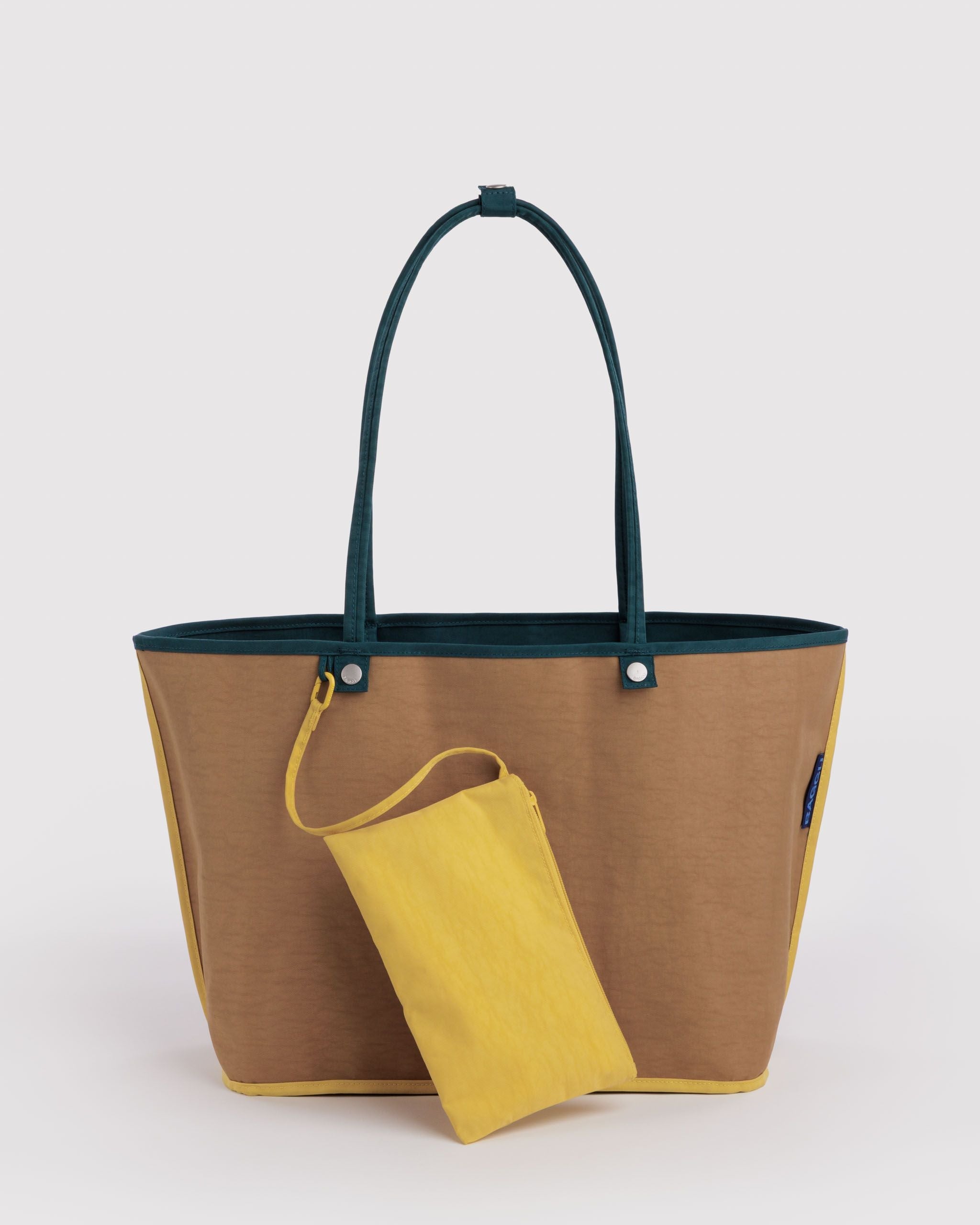 Large Nylon Reversible Tote in Deep Sea Mix for Spacious Casual Carry