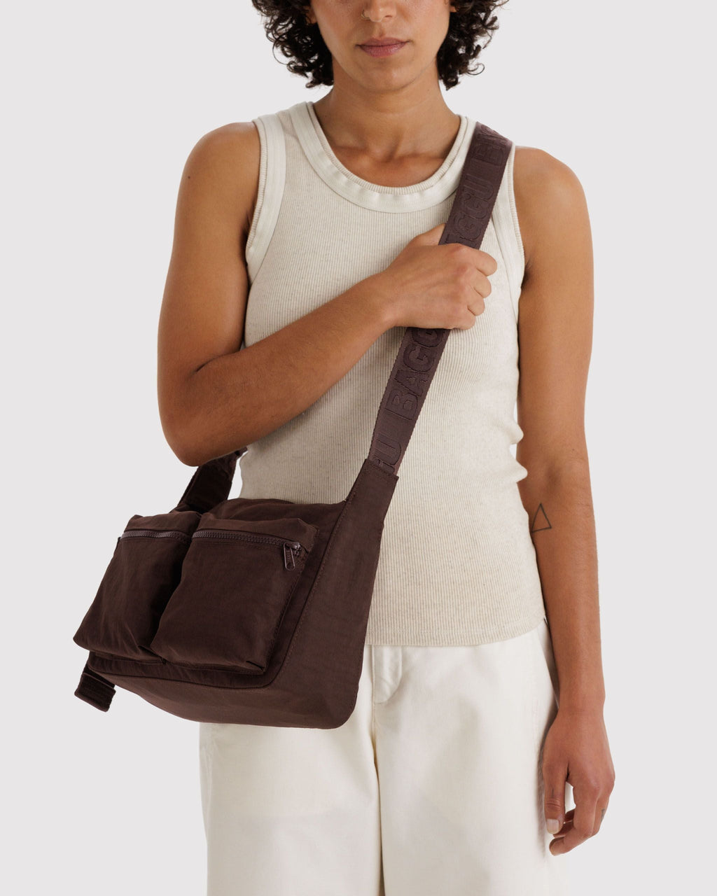 Medium Cargo Crossbody in Coffee for Comfortable Crossbody Style