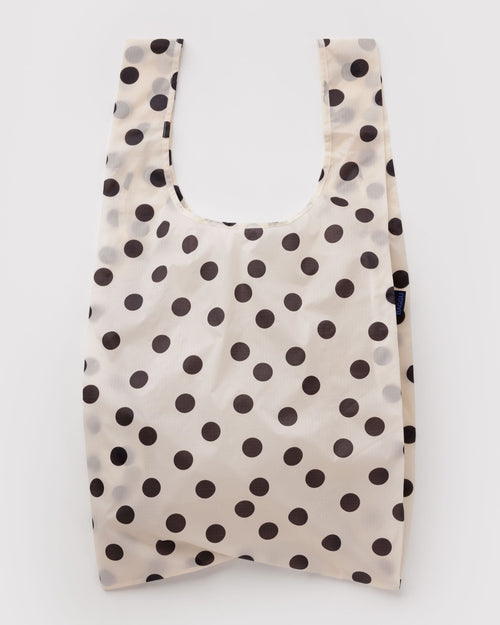 Big Baggu - Cream and Black Polka Dot