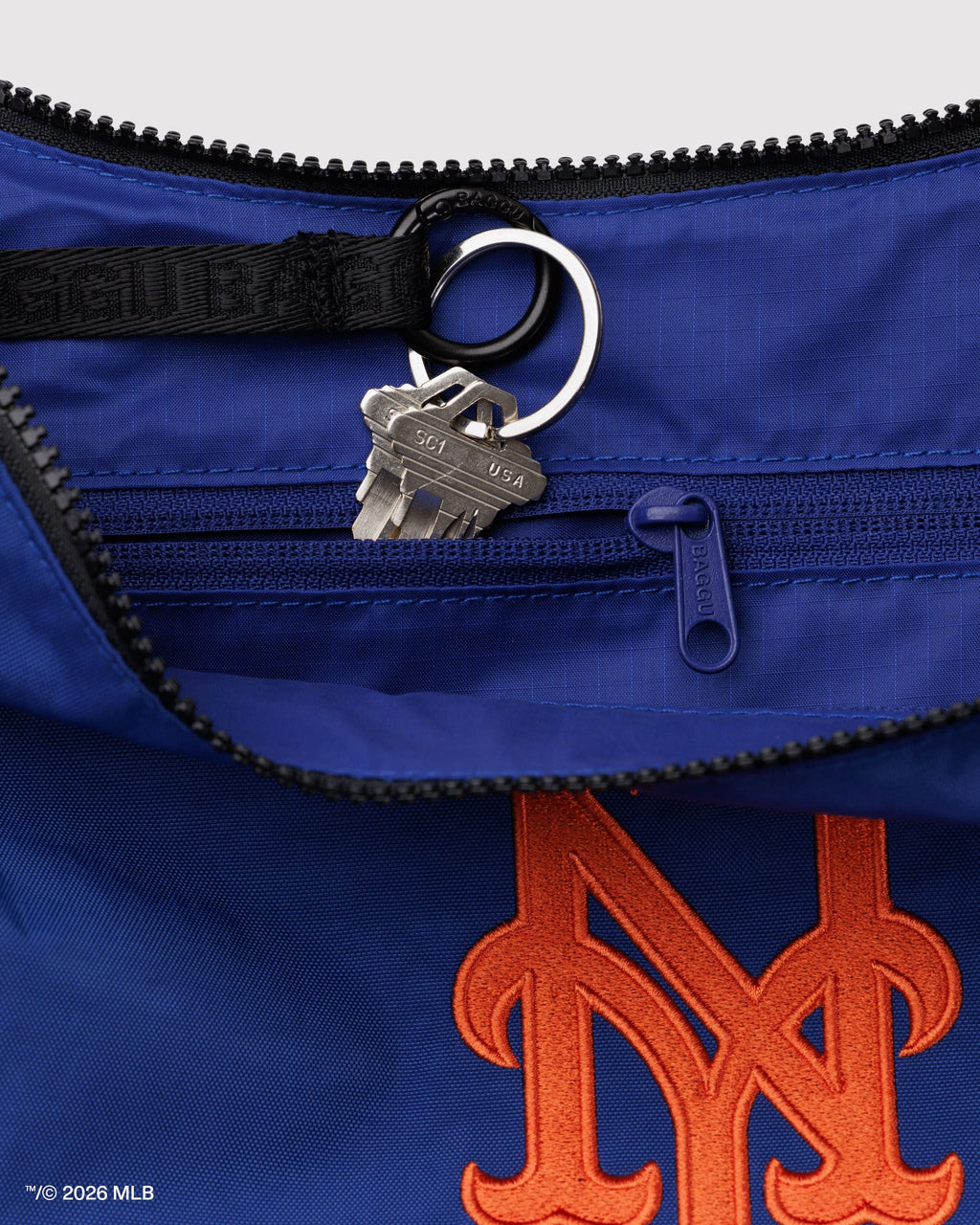 Medium Nylon Crescent Bag in New York MetsTM - Practical Use