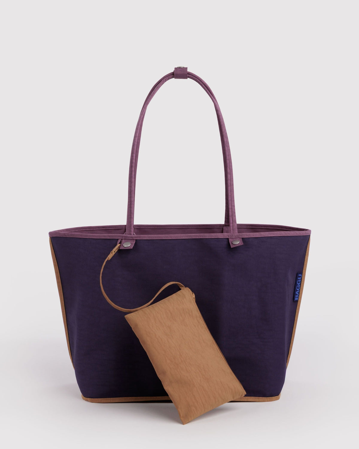 Large Nylon Reversible Tote in Wild Plum Mix for Spacious Casual Carry