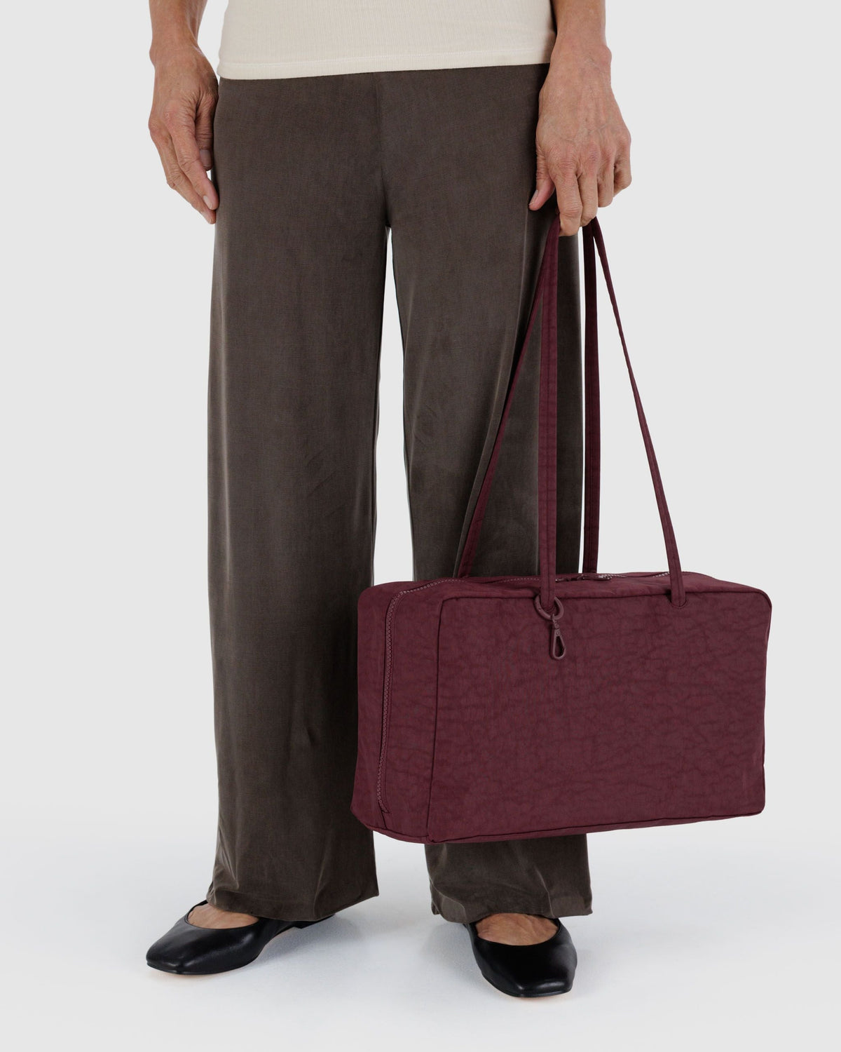 Medium Nylon Bowler Bag - Sale in Mahogany - Practical Use