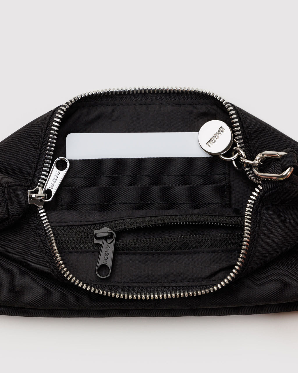 Nylon Pochette in Black for Comfortable Crossbody Style