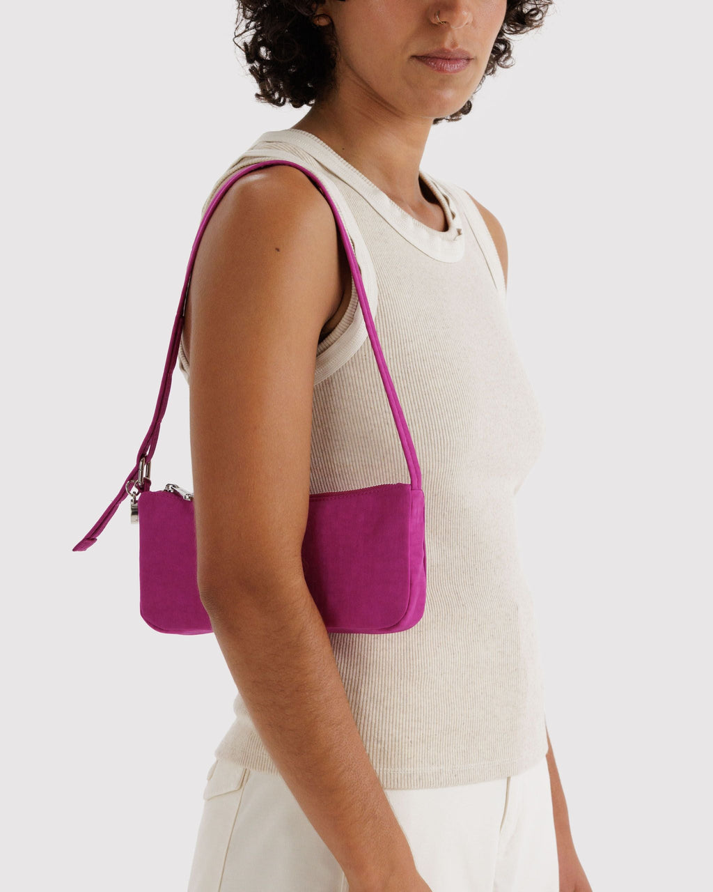 Nylon Pochette - Sale in Deep Fuchsia for Comfortable Crossbody Style