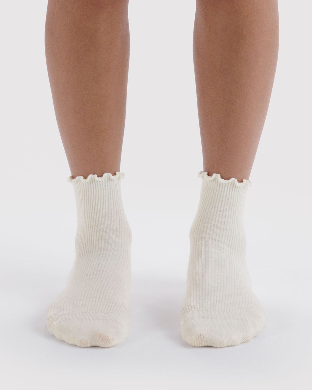 Lettuce Edge Sock Set of 2 in White for Colorful Everyday Comfort