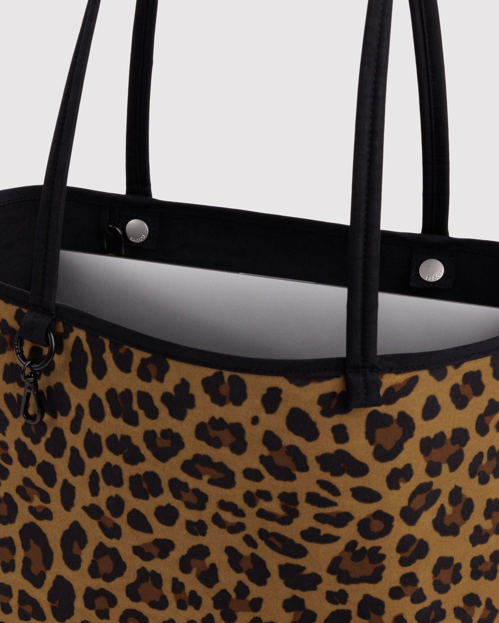 Medium Nylon Reversible Tote in Leopard Mix for Spacious Casual Carry