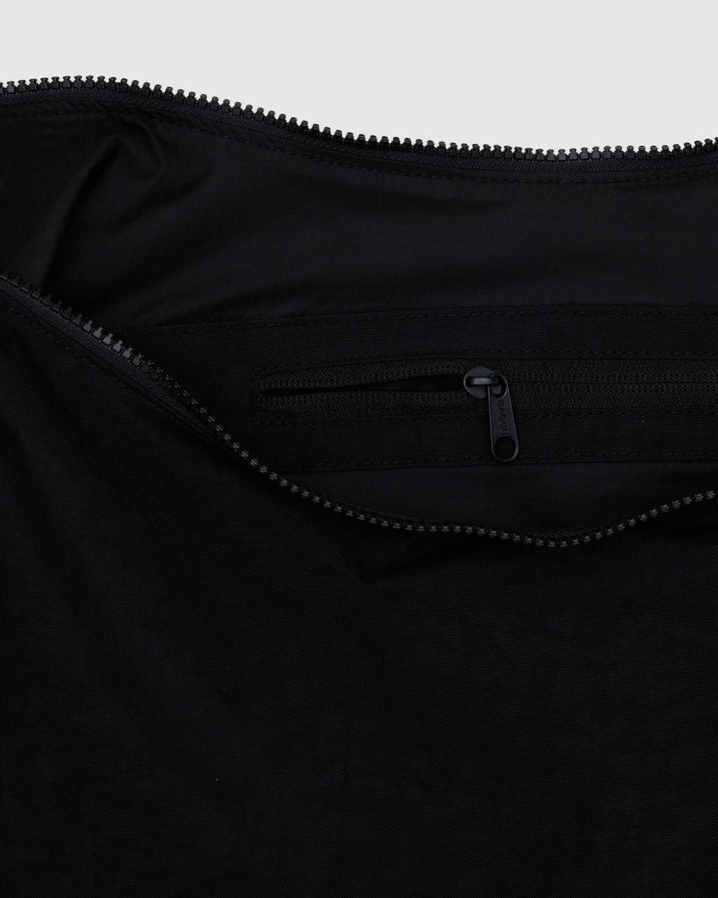 Large Nylon Crescent Bag in Black for Comfortable Crossbody Style