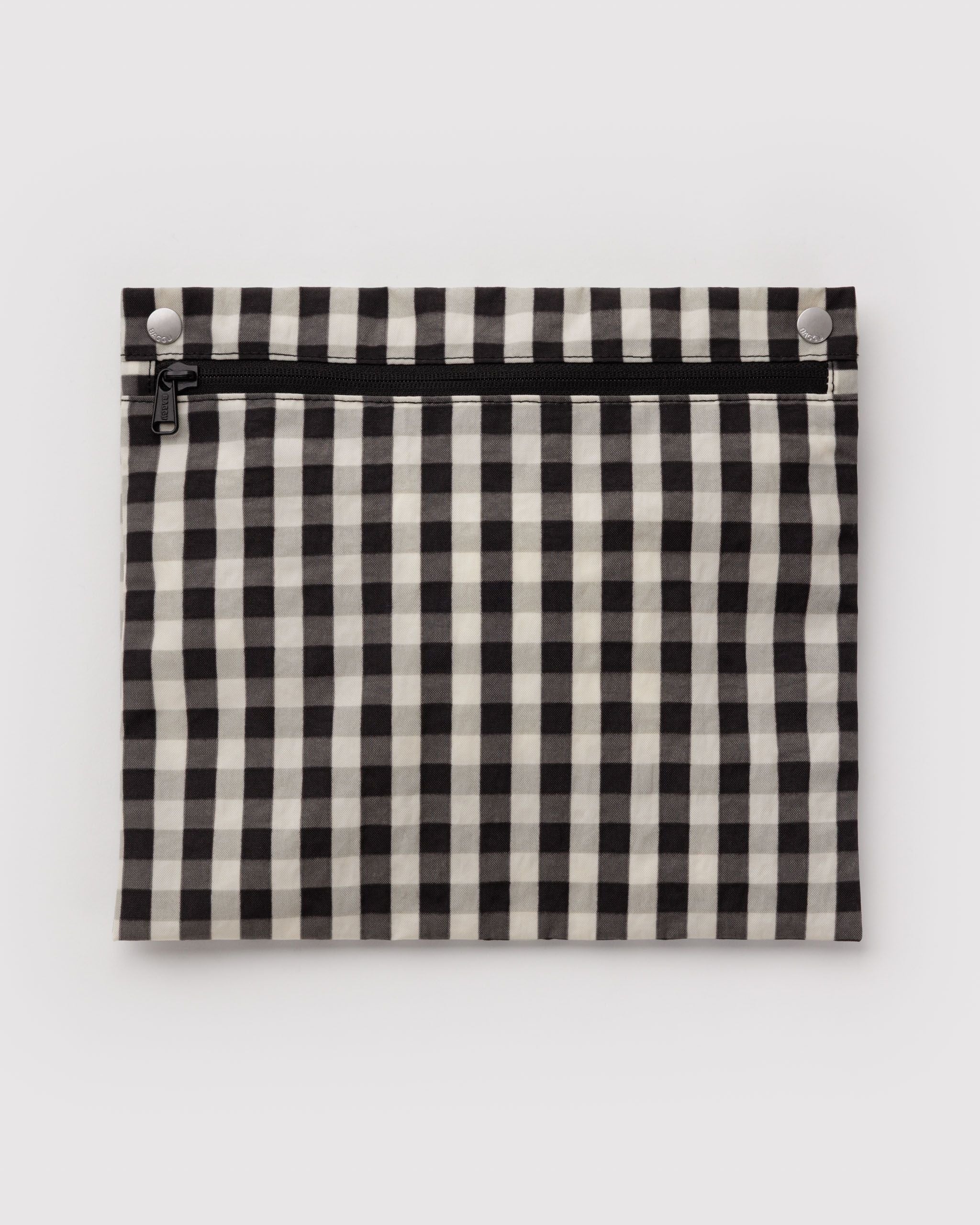 Cloud Carry-On in Black and Cream Gingham for Flexible Weekend Travel