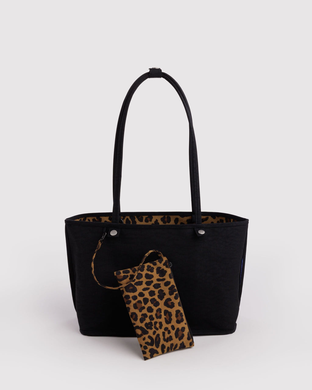 Medium Nylon Reversible Tote in Leopard Mix for Spacious Casual Carry
