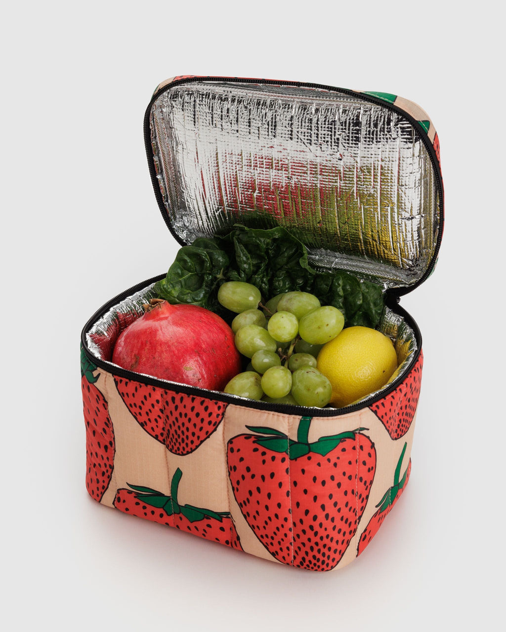 Puffy Lunch Bag in Strawberry for Portable Lunch Essential