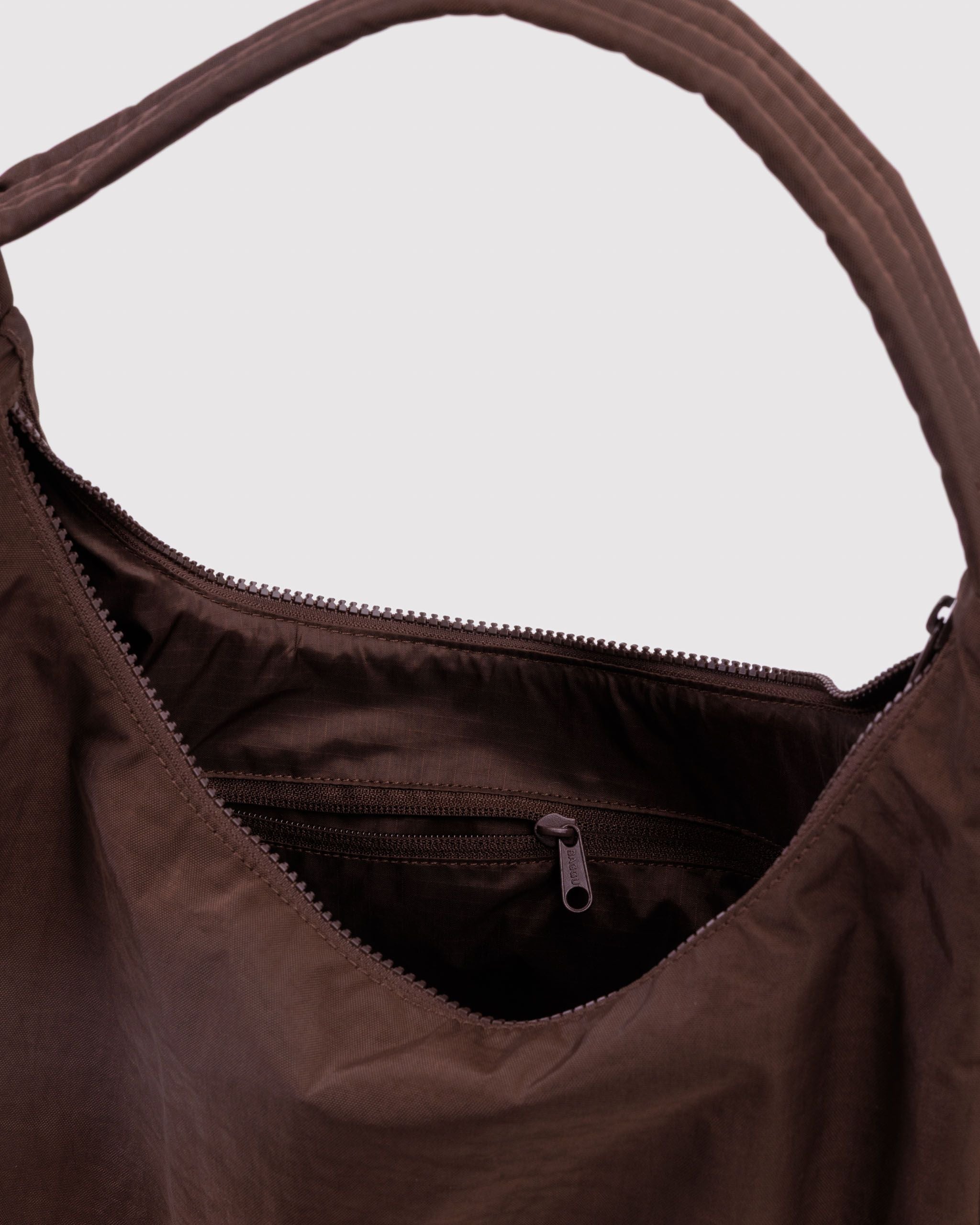 Nylon Shoulder Bag in Coffee for Comfortable Crossbody Style