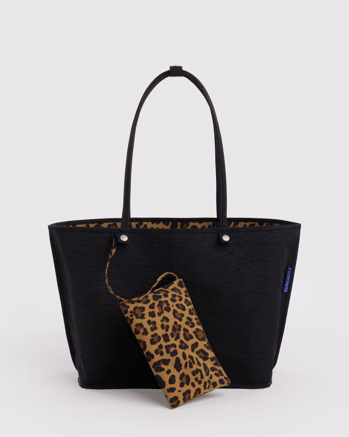 Large Nylon Reversible Tote in Leopard Mix for Spacious Casual Carry