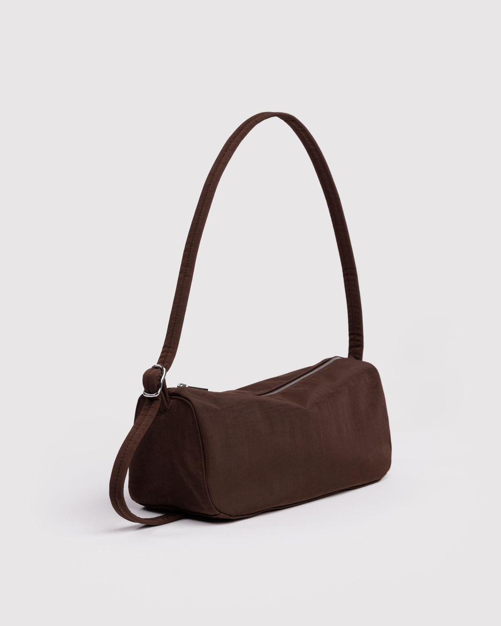 Nylon Loaf Bag in Coffee for Comfortable Crossbody Style